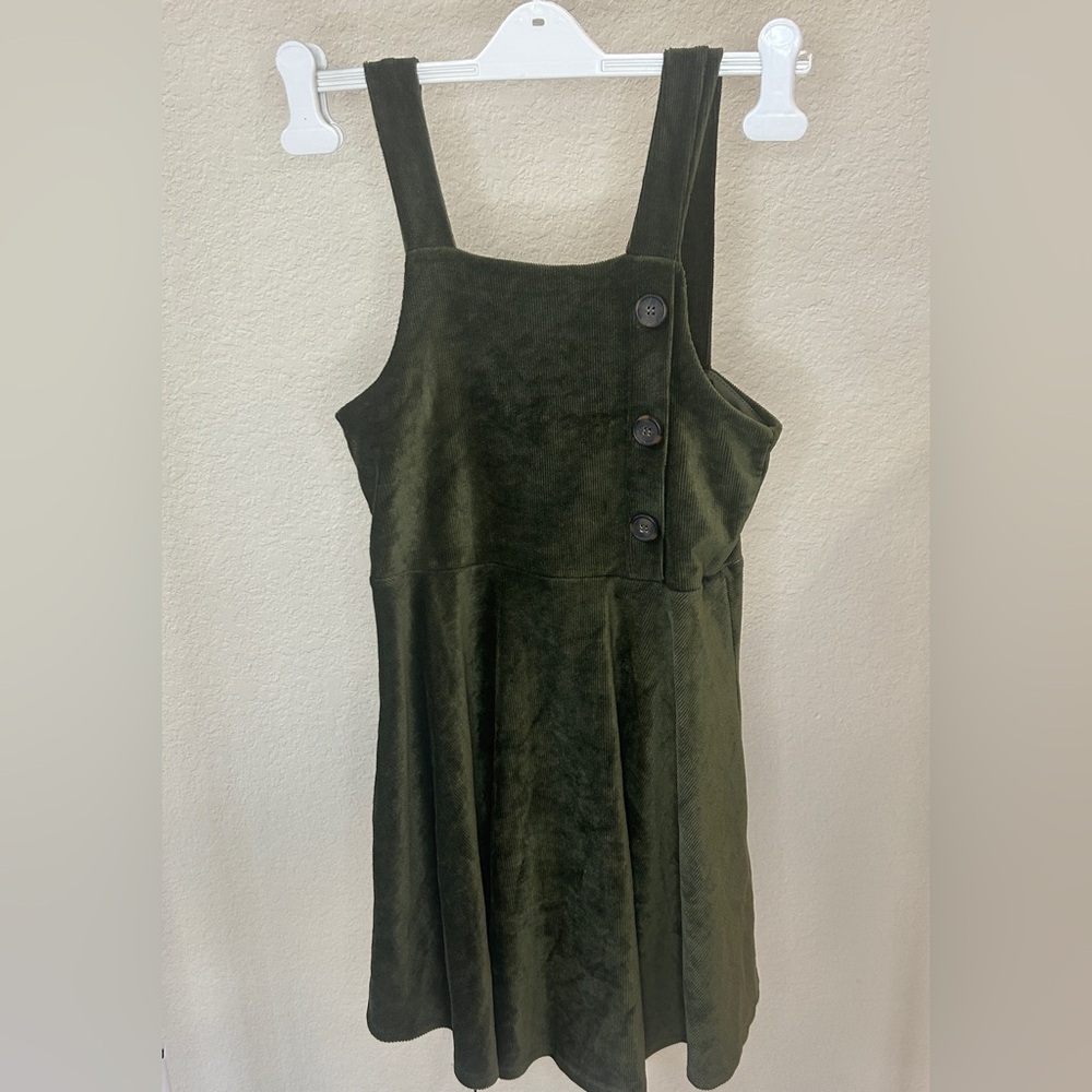 Knitworks Forest Green Buttoned Kids Dress
